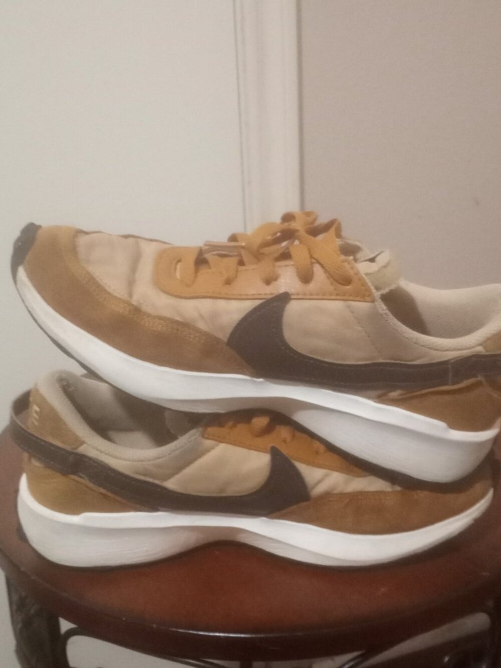 Nike Waffle Debut Brown Black Women Running Sneaker Shoes Size 8 DH9523 200 - Picture 12 of 14